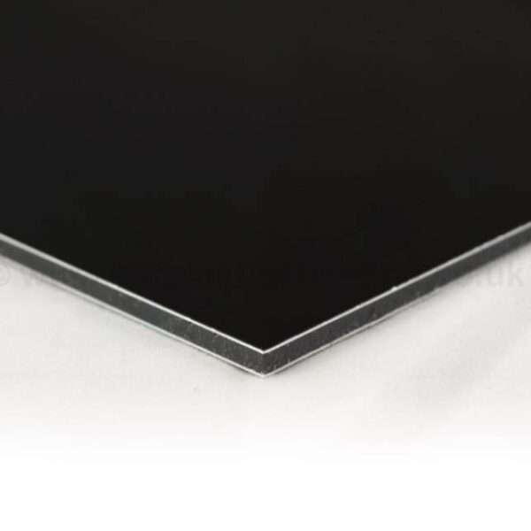 დიბონდი შავი გლუვი 1.25x2.50მ 4მმ || Dibond black smooth 1.25x2.50m 4mm